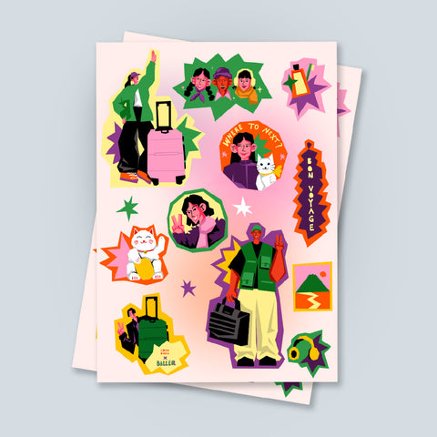 Wander Trace Sticker Set