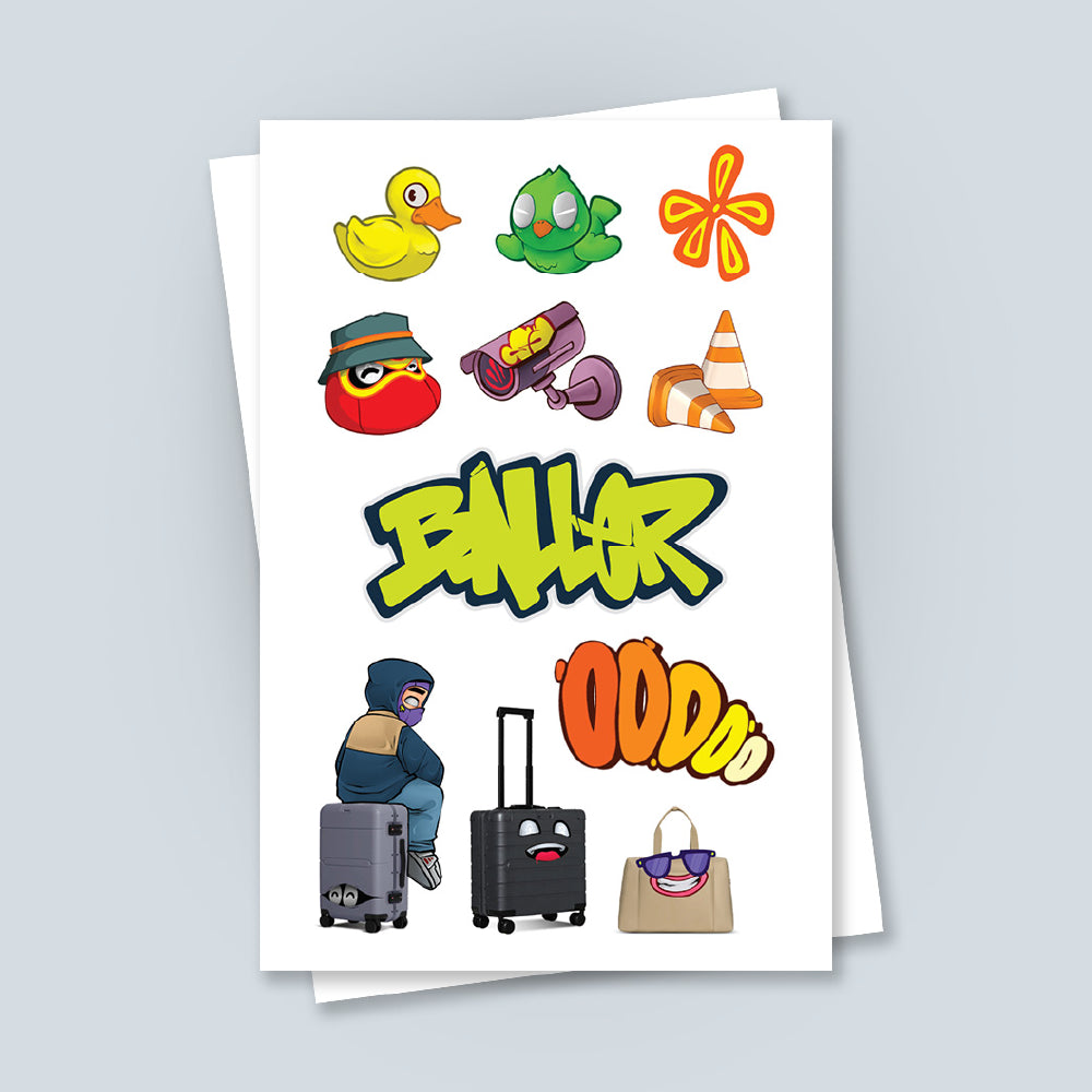 Slap around the World Sticker Set