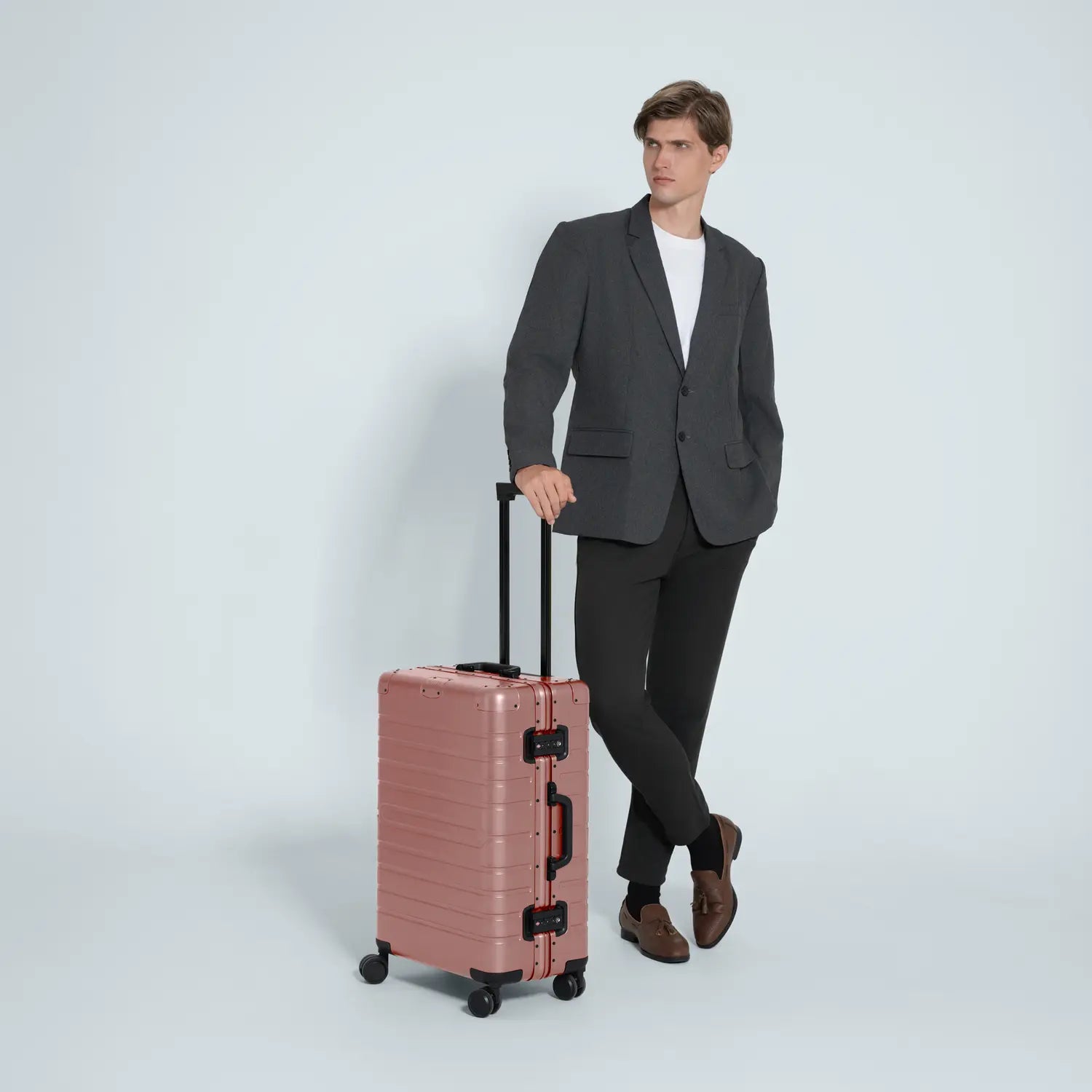 Check In Medium Aluminium 24 Inch