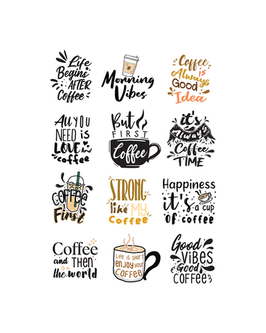 Coffee & Chill Stickers Set