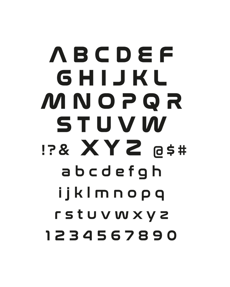 Space Font Stickers Set